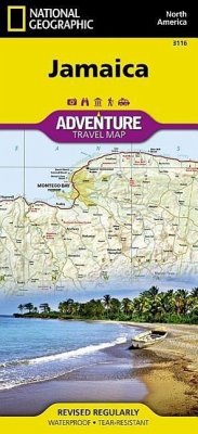 National Geographic Adventure Travel Map Jamaica - National Geographic Maps