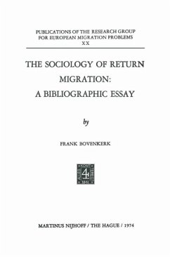 The Sociology of Return Migration: A Bibliographic Essay (eBook, PDF) - Bovenkerk, Frank