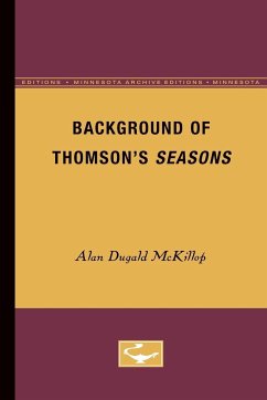 Background of Thomson's Seasons - McKillop, Alan Dugald