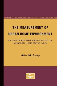 The Measurement of Urban Home Environment - Leahy, Alice