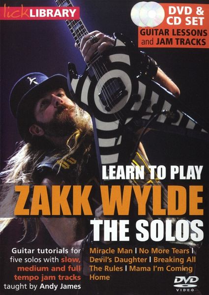Learn to play Zakk Wylde - The Solos DVD +CD Learn to play Zakk Wylde - The Solos DVD +CD