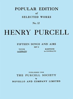 Popular Edition of Selected Works Vol.12 15 Songs and Airs for Tenor (Soprano) and Piano