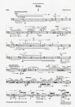Cover Kaija Saariaho: Pres (Cello Part) Cello, Electronics Part