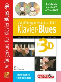 Cover Anfängerkurs für Klavier-Blues in 3D (+CD +DVD): für Klavier