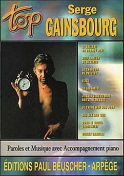 Top Serge Gainsbourg: Paroles et musique avec accompagnement piano