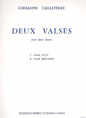 2 valses pour 2 pianos 2 valses pour 2 pianos