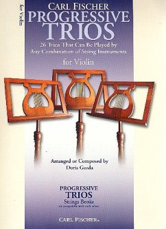 Cover Progressive Trios for string instruments violin score