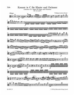 Cover Konzert C-Dur KV415 für Klavier und Orchester Viola