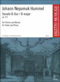 Cover Sonate B-Dur op.5,1 für Violine und Klavier