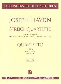 Cover Streichquartett F-Dur op.2,4 Hob.III:10 Studienpartitur