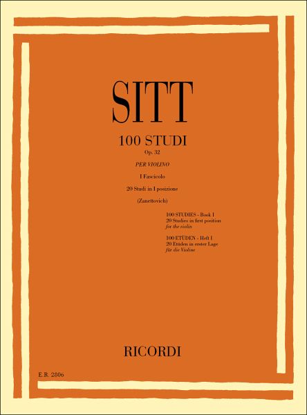 H. Sitt 100 Studi Op. 32 Violino