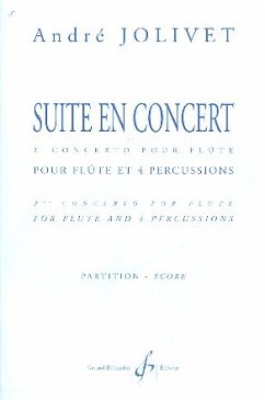 Cover Suite en concert pour flűte et 4 percussions, partition