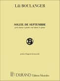 Soleils de Septembre pour choeur mixte et piano partition