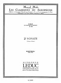 Sonate no.2 pour saxophone et piano