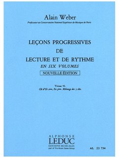 Cover WEBER A. LECONS PROGR.LECTURE ET RYTHME VOL.6:UT 2EME FA 3EME OU MEL.7 CLES S/ACCT