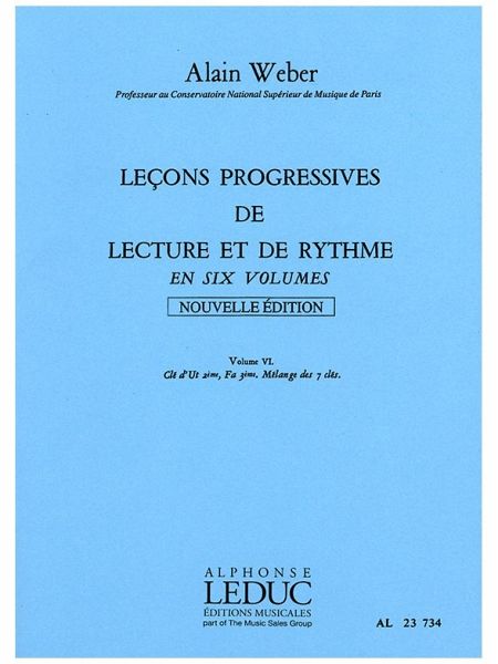 WEBER A. LECONS PROGR.LECTURE ET RYTHME VOL.6:UT 2EME FA 3EME OU MEL.7 CLES S/ACCT