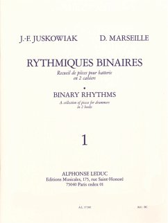 Cover Rhythmiques binaires vol.1 recueil de pičces pour batterie en 2 cahiers