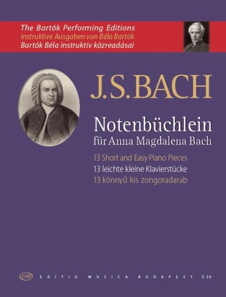 13 leichte Stücke aus dem Notenbüchlein für Anna Magdalena Bach für Klavier