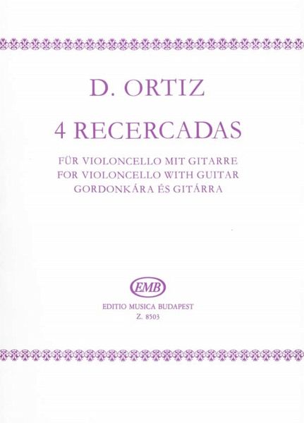 4 recercadas für Violoncello und Gitarre 4 recercadas für Violoncello und Gitarre