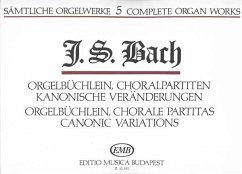 Cover Sämtliche Orgelwerke Band 5 praktische ausgabe orgelbuechlein, choralpartiten, kan. veraend.