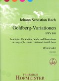 Goldberg-Variationen BWV988 für Violine, Viola und Kontrabass Partitur und Stimmen