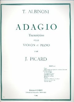 Cover Adagio sol mineur pour violon et piano