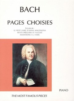 Cover BACH Johann Sebastian Pages choisies piano Partition