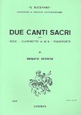 2 canti sacri per voce, clarinetto e pianoforte partitura con parte per clarinetto