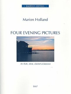 Cover 4 Evening Pictures for flute, oboe, clarinet and bassoon score and parts