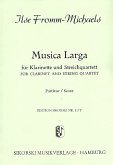 Musica Larga für Klarinette und Streichquartett, Partitur