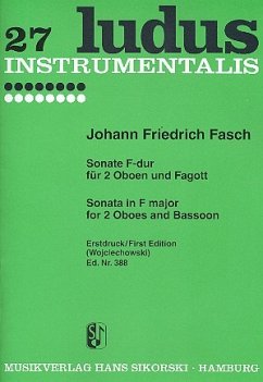 Cover Sonate F-Dur für 2 Oboen und Fagott Partitur und Stimmen