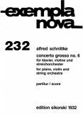 Concerto grosso Nr.6 für Klavier, Violine und Streichorchester Studienpartitur Concerto grosso Nr.6 für Klavier, Violine und Streichorchester Studienpartitur