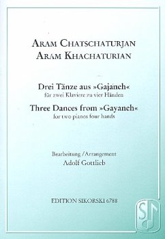 Cover 3 Tänze aus Gajaneh für 2 Klaviere zu 4 Händen