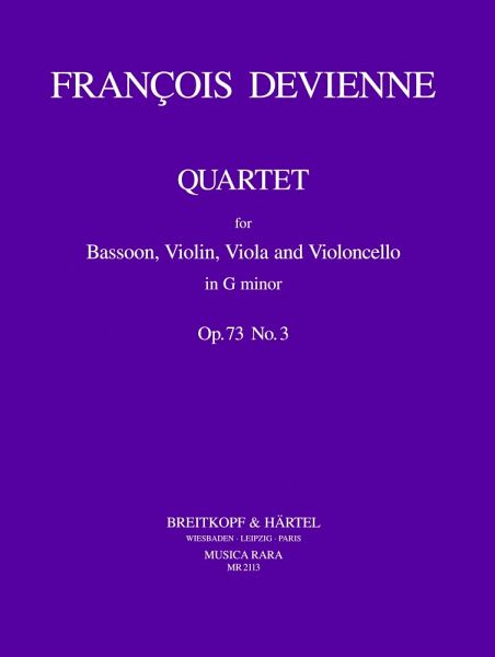 Quartett g-Moll op.73,3 für Fagott, Violine, Viola und Violoncello Stimmen Quartett g-Moll op.73,3 für Fagott, Violine, Viola und Violoncello Stimmen