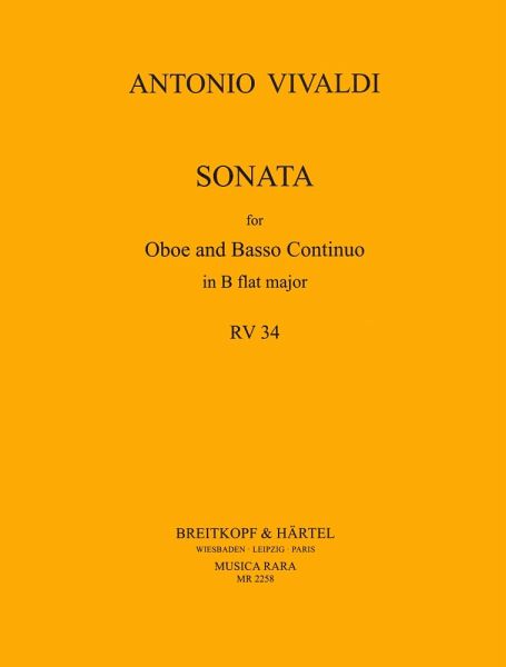 Sonata B flat major RV34 for oboe and Bc Sonata B flat major RV34 for oboe and Bc