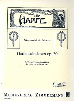 Cover Harfenständchen op.20 für Violine, Violoncello und Harfe Stimmen, Reprint