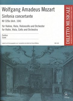 Sinfonia concertante KV320e (Anh104) für Violine, Viola, Violoncello und Orchester Partitur