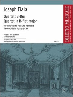 Quartett B-Dur für Oboe, Violine, Viola und Violoncello Partitur und Stimmen