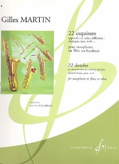 Cover 22 esquisses pour saxophone ou flute ou hautbois approche de styles differents