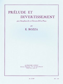 Cover Prélude et divertissement pour saxophone alto ou clarinette sib et piano