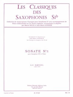 Cover Sonate no.1 pour saxophone si b et piano