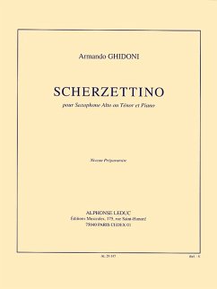 Cover GHIDONI SCHERZETTINO SAXOPHONE ALTO OU TENOR ET PIANO