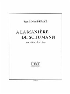 Cover Ŕ la maničre de Schumann pour violoncelle et piano