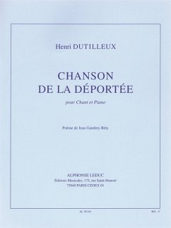 Cover Chanson de la déportée pour chant et piano