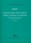 3 Chinese Quatrains for mezzo-soprano and piano