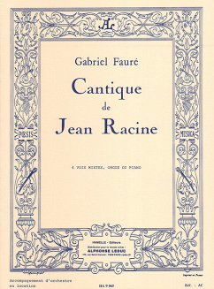 Cover Cantique de Racine pour choeur mixte et orgue (piano) partition