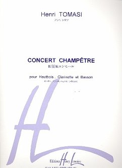 Cover Concert champetre pour hautbois, clarinette et bassoon partition et parties
