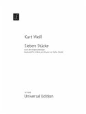 7 Stücke nach der Dreigroschenoper für Violine und Klavier 7 Stücke nach der Dreigroschenoper für Violine und Klavier