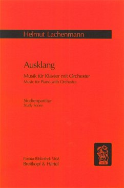 Cover Ausklang Musik für Klavier mit Orchester Partitur