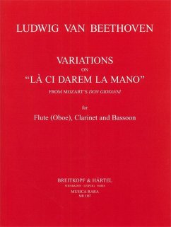 Cover Variations on the Theme La ci darem la mano für Flöte (Oboe), Klarinette, Fagott, Partitur und Stimmen